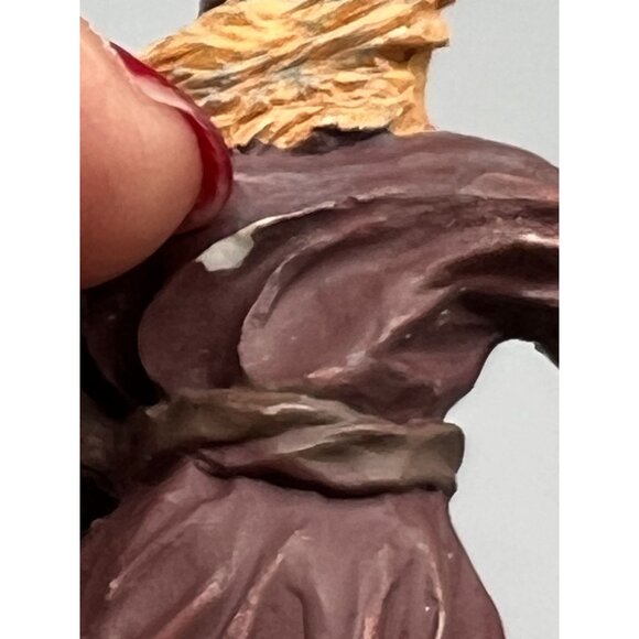 90's Vtg 2 Handcrafted Wizard & Witch Ornaments 3" Set Rodriguez & Duncan Resin - Picture 8 of 16